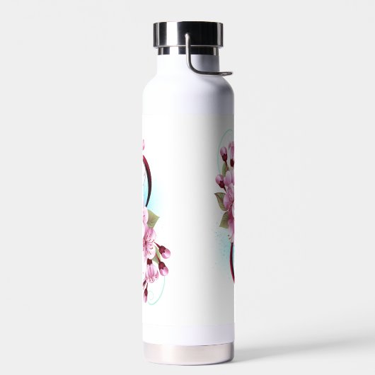Infinity met Sakura Blossom Flowers Waterfles (Links)