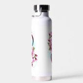 Infinity met Sakura Blossom Flowers Waterfles (Rechts)