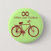 Infinity Miles Per Gallon Bike Button (Voorkant)