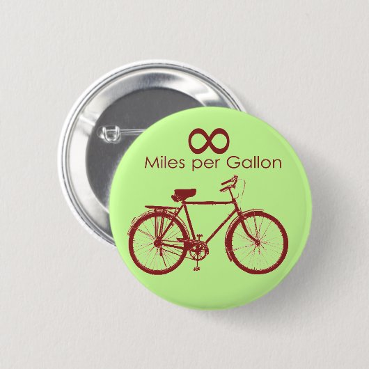 Infinity Miles Per Gallon Bike Button (Voorkant /achterkant)