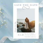 Infinity Minimalist Powder Blue Bewaar de datum Save The Date