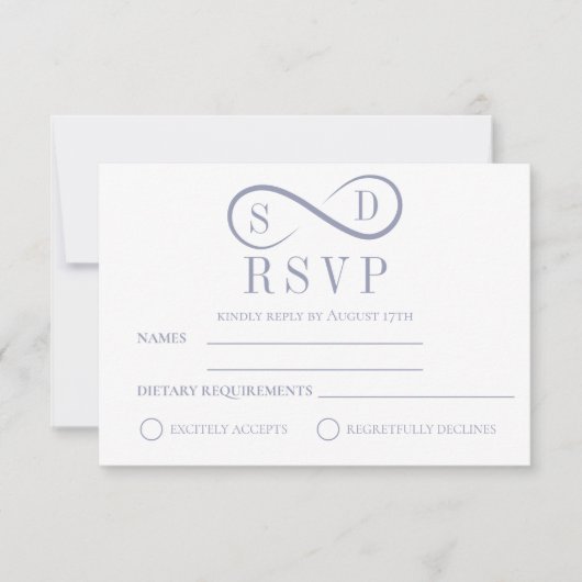 Infinity Minimalist Powder Blue RSVP (Voorkant)
