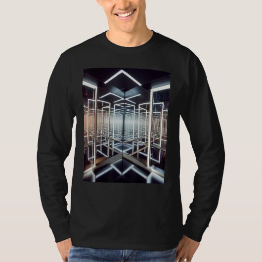 Infinity Mirrors Mesmerizing Art Depth Mirror T-shirt (Voorkant)