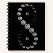 Infinity moon zwart notitieboek (Voorkant)