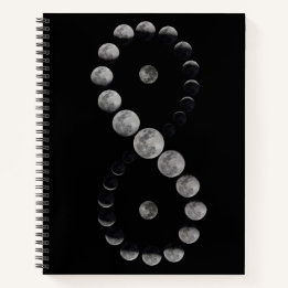 Infinity moon zwart notitieboek