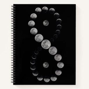 Infinity moon zwart notitieboek