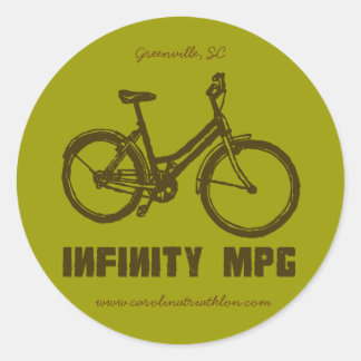 INFINITY MPG bruin decal, www.carolinatriathlon.co Ronde Sticker