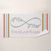 Infinity Mr en Mrs Wedding Custom Bath Towel Badhanddoek (Badhanddoek)