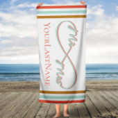 Infinity Mr en Mrs Wedding Custom Bath Towel Badhanddoek