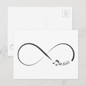 Infinity muzieksymbool briefkaart (Voorkant / Achterkant)