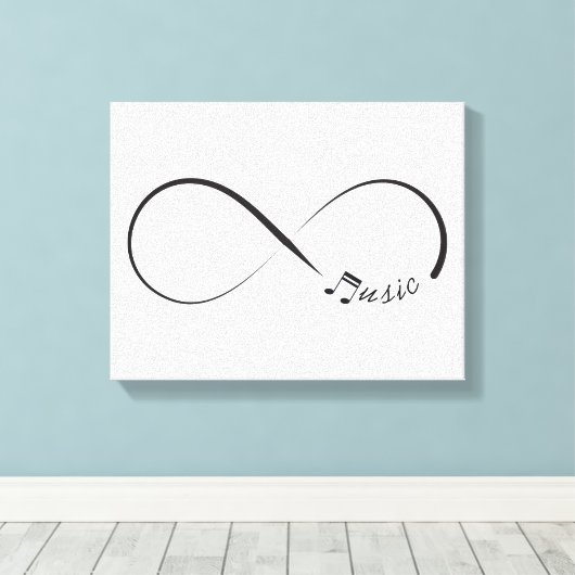 Infinity muzieksymbool canvas afdruk (Insitu (Houten vloer))