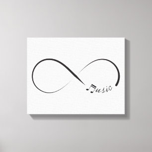 Infinity muzieksymbool canvas afdruk