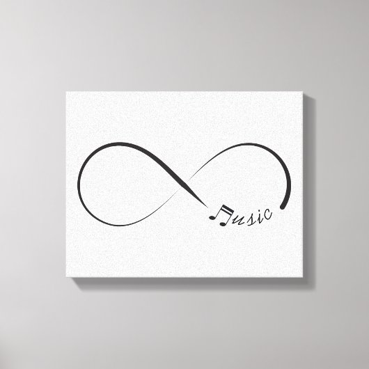 Infinity muzieksymbool canvas afdruk (Voorkant)