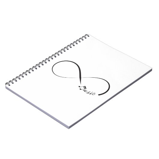 Infinity muzieksymbool notitieboek (Linkerzijde)