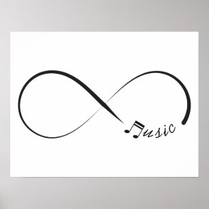 Infinity muzieksymbool poster