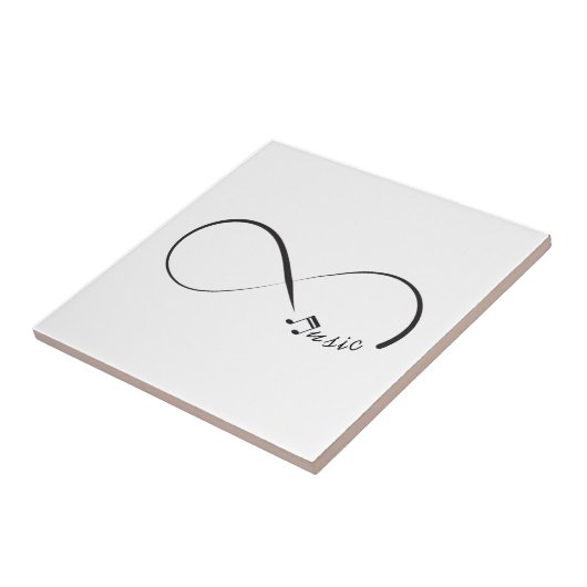 Infinity muzieksymbool tegeltje (Zijkant)