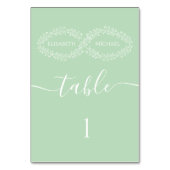 Infinity neo mint botanical romantic chic elegant kaart (Achterkant)