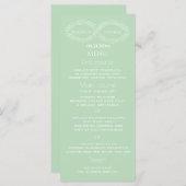 Infinity neo mint botanical romantic chic elegant menu (Voorkant / Achterkant)