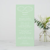Infinity neo mint botanical romantic chic elegant menu (Staand voorkant)