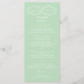 Infinity neo mint botanical romantic chic elegant menu (Voorkant)