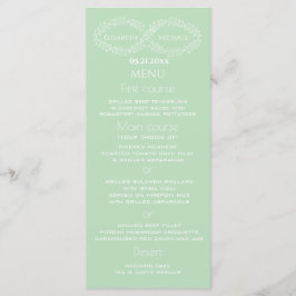 Infinity neo mint botanical romantic chic elegant menu