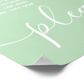 Infinity neo mint botanical romantic chic elegant poster (Hoek)