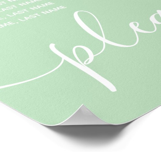 Infinity neo mint botanical romantic chic elegant poster (Hoek)