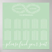 Infinity neo mint botanical romantic chic elegant poster (Voorkant)