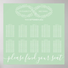 Infinity neo mint botanical romantic chic elegant