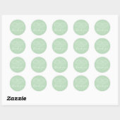 Infinity neo mint botanical romantic chic elegant ronde sticker (Vel)