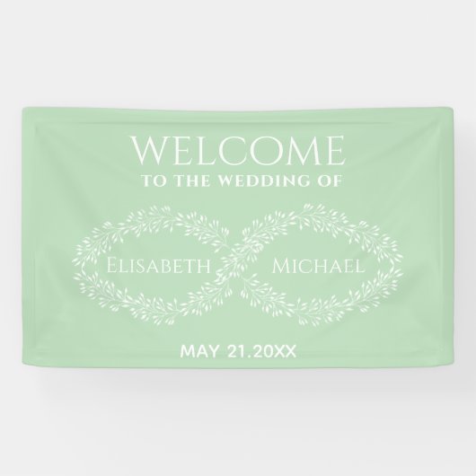 Infinity neo mint botanical romantic chic elegant spandoek (Horizontaal)