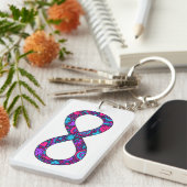 Infinity Neurodiverse Androgyne Pride Grenzeloos Sleutelhanger (Voorkant Rechts)