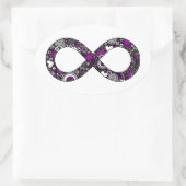 Infinity Neurodiverse Doodle Ace Asexual Pride Ovale Sticker (Tas)