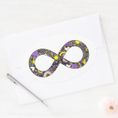 Infinity Neurodiverse Doodle Nonbinary Pride Vlag Ovale Sticker (Envelop)