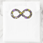 Infinity Neurodiverse Doodle Nonbinary Pride Vlag Ovale Sticker (Tas)