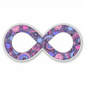 Infinity Neurodiverse Doodle Omnisexual Pride Vlag Sticker (Voorkant)