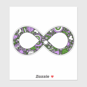 Infinity Neurodiverse Genderqueer Pride vlag Sticker