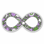 Infinity Neurodiverse Genderqueer Pride vlag Sticker (Voorkant)