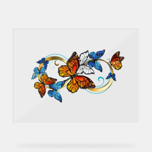 Infinity of Monarch Butterflies Acryl Bord (Voorkant)