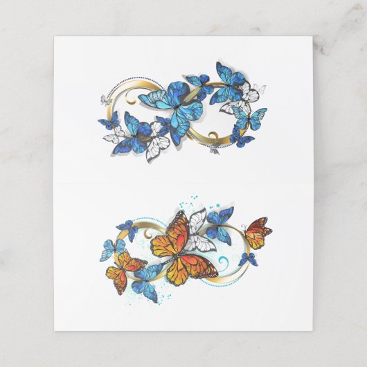 Infinity of Monarch Butterflies Afsprakenkaart (Buitenkant ongevouwen)
