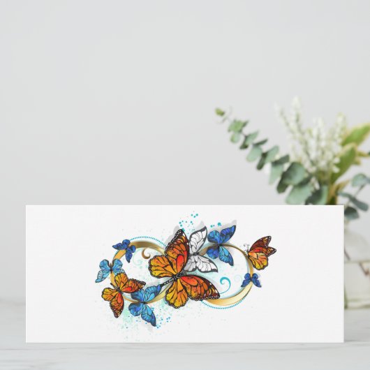 Infinity of Monarch Butterflies Feestdagenkaart (Staand voorkant)