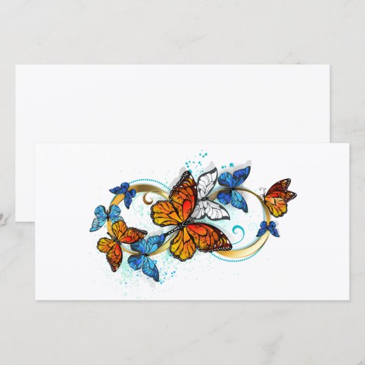 Infinity of Monarch Butterflies Feestdagenkaart (Voorkant / Achterkant)