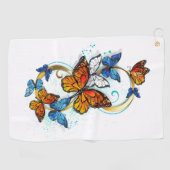 Infinity of Monarch Butterflies Golfhanddoek (Horizontaal)