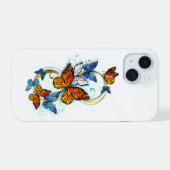 Infinity of Monarch Butterflies iPhone 15 Case (Achterkant horizontaal)