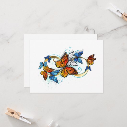 Infinity of Monarch Butterflies Kaart (Voorkant / Achterkant in situ)