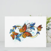 Infinity of Monarch Butterflies Kaart (Staand voorkant)