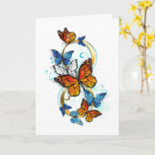 Infinity of Monarch Butterflies Kaart (Gele Bloem)