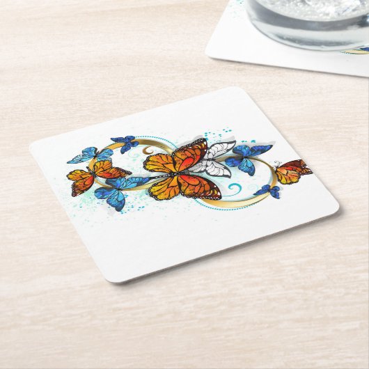 Infinity of Monarch Butterflies Kartonnen Onderzetters (Schuin)
