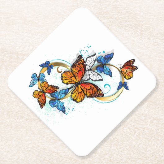 Infinity of Monarch Butterflies Kartonnen Onderzetters (Voorkant)