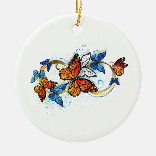 Infinity of Monarch Butterflies Keramisch Ornament (Voorkant)
